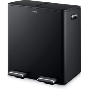 Tower T838022blk - 40L - Carbon steel - Black - Recycling bin Tower T838022blk - 40L - Carbon steel - Black - Recycling bin