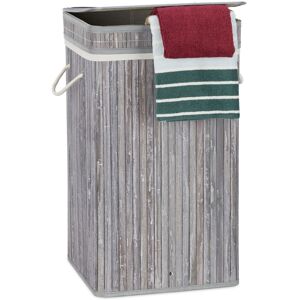 Relaxdays Bamboo Laundry Baskets Set with Lid - Laundry Storage Relaxdays Bamboo Laundry Baskets Set with Lid - Laundry Storage