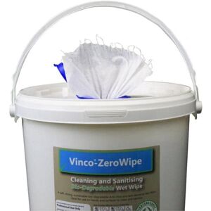 Vinco-Zerowipe Bio-Degradable Wet Wipes - 200x200mm - Bucket Of 500 Vinco-Zerowipe Bio-Degradable Wet Wipes - 200x200mm - Bucket Of 500
