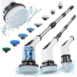 Leebein Electric Spin Scrubber Cordless W/ 8 Heads Extendable Handle Bathroom Tile Leebein Electric Spin Scrubber Cordless W/ 8 Heads Extendable Handle Bathroom Tile