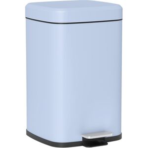 Homcom 20l Kitchen Pedal Bin, Metal Rubbish Bin With Soft-Close Lid, Light Blue Homcom 20l Kitchen Pedal Bin, Metal Rubbish Bin With Soft-Close Lid, Light Blue