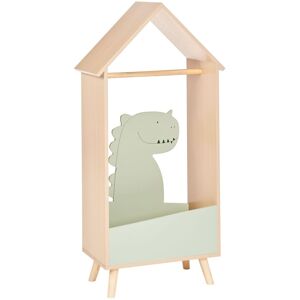 Beliani Clothes Rack With Storage Light Wood Durango Beliani Clothes Rack With Storage Light Wood Durango