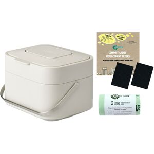 Joseph Joseph Stack 4 Food Waste Caddy–stone–4 L & 50 X 6l Bags & 1 Filter Pack Joseph Joseph Stack 4 Food Waste Caddy–stone–4 L & 50 X 6l Bags & 1 Filter Pack