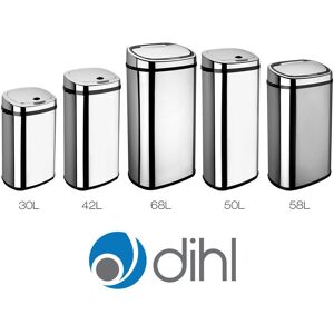 Dihl Graded Automatic Sensor Bins 30l 42l 50l 58l 68l Capacity Touchless Waste Dihl Graded Automatic Sensor Bins 30l 42l 50l 58l 68l Capacity Touchless Waste