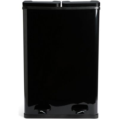 Habitat 60 Litre Twin Compartment Pedal Bin - Black Habitat 60 Litre Twin Compartment Pedal Bin - Black