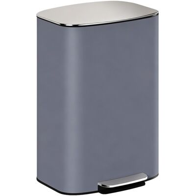 Homcom Pedal Bin With Soft-Close Lid, 50l Kitchen Bin With Carry Handle Grey Homcom Pedal Bin With Soft-Close Lid, 50l Kitchen Bin With Carry Handle Grey