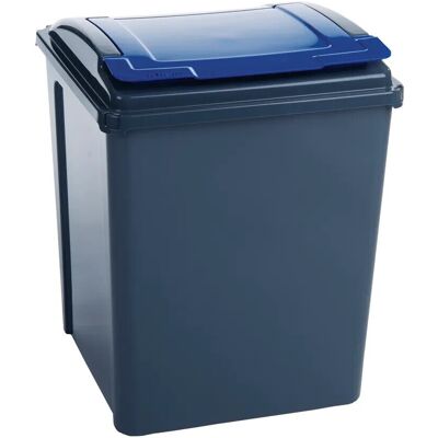 Vfm Recycling Bin With Lid 50 Litre Blue 384290 Vfm Recycling Bin With Lid 50 Litre Blue 384290