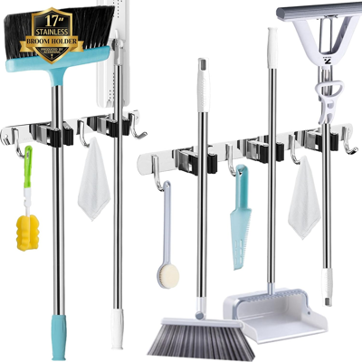 Branded Broom Holder 3 Holders+4 Hooks + 2 Holders+3 Hooks Branded Broom Holder 3 Holders+4 Hooks + 2 Holders+3 Hooks