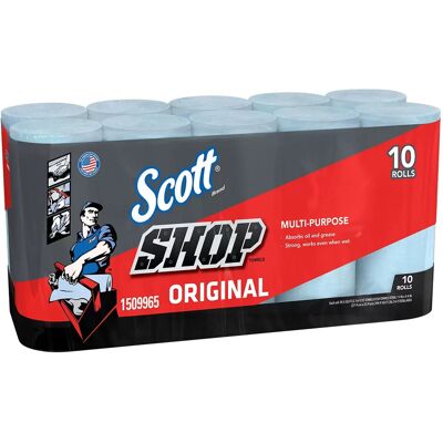 Scott Multi Purpose Kimberly Clark Shop Cleaning Paper Wipe Towels 10 Rolls Pack Scott Multi Purpose Kimberly Clark Shop Cleaning Paper Wipe Towels 10 Rolls Pack