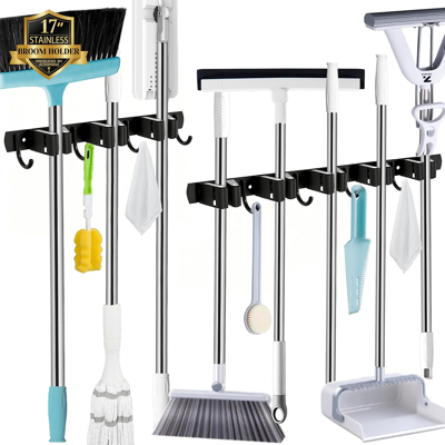 Branded Broom Holder 5 Holders+4 Hooks + 3 Holders+4 Hooks Branded Broom Holder 5 Holders+4 Hooks + 3 Holders+4 Hooks