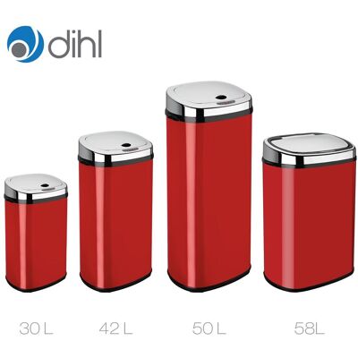 Dihl Graded Automatic Sensor Bins 30l 42l 50l 58l 68l Capacity Touchless Waste Dihl Graded Automatic Sensor Bins 30l 42l 50l 58l 68l Capacity Touchless Waste