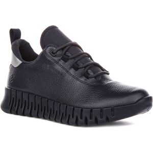 Ecco Gruuv W Leather Laceup Gore Tex Fluidform Womens Trainer In Navy Uk 4 - 9 Ecco Gruuv W Leather Laceup Gore Tex Fluidform Womens Trainer In Navy Uk 4 - 9
