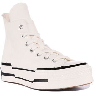 Converse A00915c Chuck 70s Plus Hi Lace Up Trainers Cream Unisex Size 3 - 12 Converse A00915c Chuck 70s Plus Hi Lace Up Trainers Cream Unisex Size 3 - 12