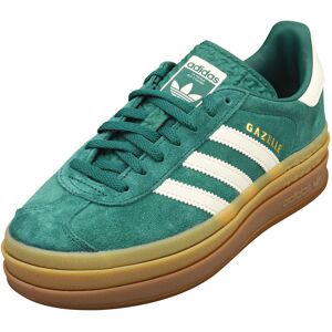 adidas Gazelle Bold Womens Fashion Trainers In Green Off White - 4 Uk adidas Gazelle Bold Womens Fashion Trainers In Green Off White - 4 Uk