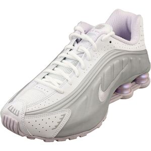 Nike Shox R4 Womens Fashion Trainers In White Silver - 7 Uk Nike Shox R4 Womens Fashion Trainers In White Silver - 7 Uk