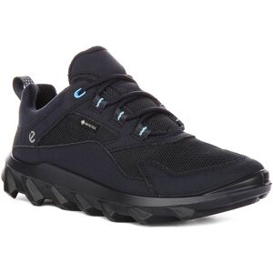 Ecco Mx W Low Gore Tex Leather Mesh Lace Up Womens Trainer In Navy Uk 3 - 8 Ecco Mx W Low Gore Tex Leather Mesh Lace Up Womens Trainer In Navy Uk 3 - 8
