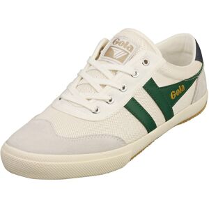 Gola Badminton Mesh Mens Casual Trainers In Off White Green - 8 Uk Gola Badminton Mesh Mens Casual Trainers In Off White Green - 8 Uk