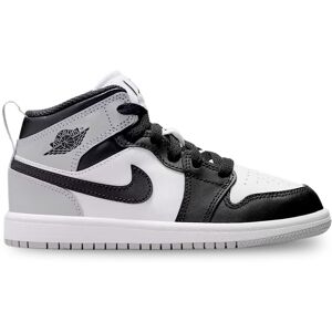 Nike Jordan 1 Mid White / Black / Light Smoke Grey - Sneakers Nike Jordan 1 Mid White / Black / Light Smoke Grey - Sneakers