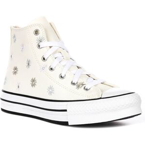 Converse A13447c Ct As Eva Lift Hi Junior Girls Trainers In Off White Uk 3 - 6 Converse A13447c Ct As Eva Lift Hi Junior Girls Trainers In Off White Uk 3 - 6