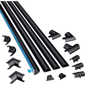 D-line Micro+ Cable Trunking 4-Meter Pack, Half Round Cable Cover, Paintable, S D-line Micro+ Cable Trunking 4-Meter Pack, Half Round Cable Cover, Paintable, S