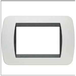 Bticino Spa Bticino L4863ba White Living International 3-Gang Transition Plate Bticino Spa Bticino L4863ba White Living International 3-Gang Transition Plate