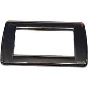 Vimar 16754.31 Round Plate 4 Modules Metal Chrome Black Vimar 16754.31 Round Plate 4 Modules Metal Chrome Black