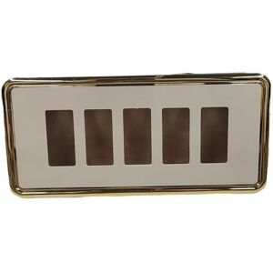 Vimar 08639.I.21 Plate 5 Modules Resin Snap Ivory Gold Vimar 08639.I.21 Plate 5 Modules Resin Snap Ivory Gold