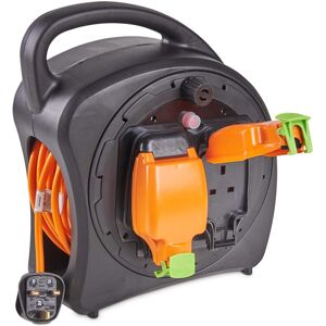 Vonhaus Extension Reel 25m Double Socket, Splash Proof For Indoor/outdoor Use Vonhaus Extension Reel 25m Double Socket, Splash Proof For Indoor/outdoor Use