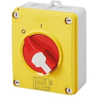 GEWISS Interrupteur-sectionneur 32A 3P for emergency cut-off GEWISS Interrupteur-sectionneur 32A 3P for emergency cut-off