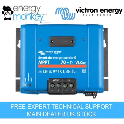 Victron Energy SmartSolar 250/70-Tr VE.Can Bluetooth Charge Controller - Solar Type Victron Energy SmartSolar 250/70-Tr VE.Can Bluetooth Charge Controller - Solar Type