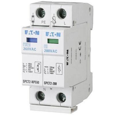 Eaton Surge Protection Device - 167621 SPCT2-335-1+NPE - Distribution Cabinet - 20kA Eaton Surge Protection Device - 167621 SPCT2-335-1+NPE - Distribution Cabinet - 20kA