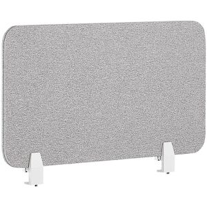 Beliani Desk Screen 72 X 40 Cm Light Grey Wally Beliani Desk Screen 72 X 40 Cm Light Grey Wally
