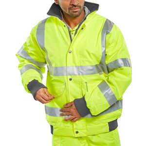 Beeswift Super Bomber Hi-Vis Waterproof Jacket Saturn Yellow M Beeswift Super Bomber Hi-Vis Waterproof Jacket Saturn Yellow M