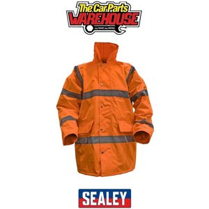 Sealey 806xxlo Worksafe Hi-Vis Orange Jacket With Quilted Lining - Xx-Larg Sealey 806xxlo Worksafe Hi-Vis Orange Jacket With Quilted Lining - Xx-Larg