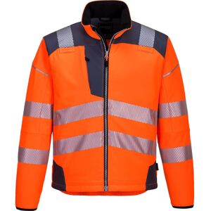 Portwest Pw3 Hi Vis Soft Shell Winter Rain Jacket Orange / Grey 2xl Portwest Pw3 Hi Vis Soft Shell Winter Rain Jacket Orange / Grey 2xl