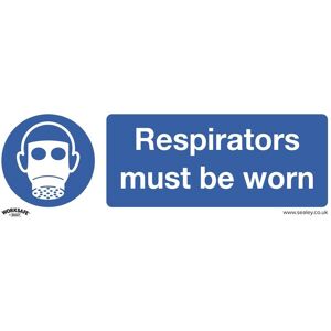 Sealey Safety Sign - Respirators Must Be Worn - Rigid Plastic - Pack Of 10 Sealey Safety Sign - Respirators Must Be Worn - Rigid Plastic - Pack Of 10