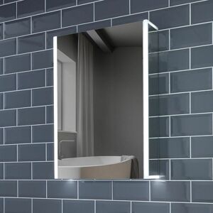 Pebble Grey 500x700mm Grace Led Bathroom Mirror Cabinet Pebble Grey 500x700mm Grace Led Bathroom Mirror Cabinet