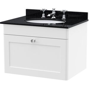 Nuie Classique Wall Hung 1-Drawer Vanity Unit With 3th Black Marble Top Basin 60 Nuie Classique Wall Hung 1-Drawer Vanity Unit With 3th Black Marble Top Basin 60