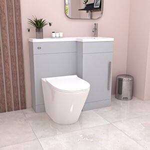 Nes Home Matte Grey 900mm Right Hand Wc Basin Vanity And Toilet Unit Flat Pack Nes Home Matte Grey 900mm Right Hand Wc Basin Vanity And Toilet Unit Flat Pack