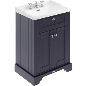 Hudson Reed Old London Floor Standing Vanity Unit 3th Basin 600mm Twilight Blue Hudson Reed Old London Floor Standing Vanity Unit 3th Basin 600mm Twilight Blue