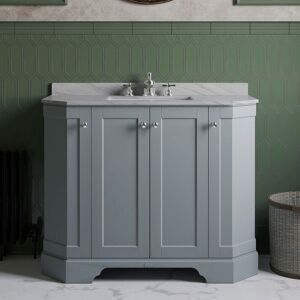 Hudson Reed Old London Storm Grey Vanity Unit & 3th Grey Marble Top Basin 1000mm Hudson Reed Old London Storm Grey Vanity Unit & 3th Grey Marble Top Basin 1000mm