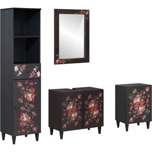 Vidaxl Bathroom Cabinet Set With Drawer 4 Pcs Solid Mango Wood, Bathroom, Modern Vidaxl Bathroom Cabinet Set With Drawer 4 Pcs Solid Mango Wood, Bathroom, Modern