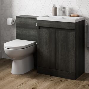 Affine 600mm Charcoal Grey Bathroom Vanity Unit Basin Soft Close Seat Toilet Wc Modern Affine 600mm Charcoal Grey Bathroom Vanity Unit Basin Soft Close Seat Toilet Wc Modern