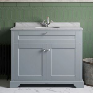 Hudson Reed Old London Vanity Unit 1th Grey Marble Basin 1000mm Storm Grey Hudson Reed Old London Vanity Unit 1th Grey Marble Basin 1000mm Storm Grey