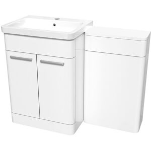 Willesden Bathrooms White 1100mm Freestanding Cabinet Ceramic Basin & Wc Unit Willesden Bathrooms White 1100mm Freestanding Cabinet Ceramic Basin & Wc Unit
