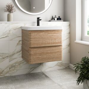 Affine Wall Mounted Bathroom Vanity Unit & Basin Sink Storage Furniture Cabinet 600mm Affine Wall Mounted Bathroom Vanity Unit & Basin Sink Storage Furniture Cabinet 600mm