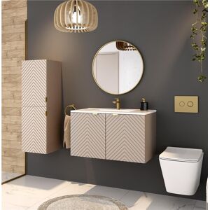 Impact Furniture Bathroom Cabinet Set Cashmere Beige Wall 800mm Vanity Sink Basin Tall Units Cara Impact Furniture Bathroom Cabinet Set Cashmere Beige Wall 800mm Vanity Sink Basin Tall Units Cara