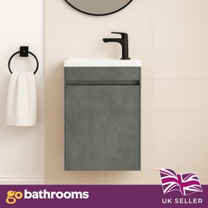 Go Bathrooms Grey Cloakroom Vanity Unit With Basin Wall Mounted Soft Close Door 440mm Go Bathrooms Grey Cloakroom Vanity Unit With Basin Wall Mounted Soft Close Door 440mm