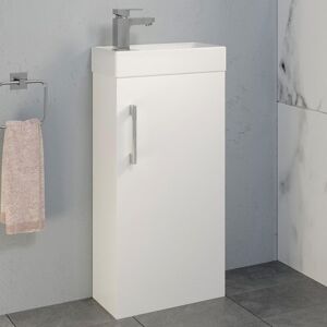 Artis White Gloss Cloakroom 400mm Vanity Unit Mixer Tap Basin Sink Waste Modern Artis White Gloss Cloakroom 400mm Vanity Unit Mixer Tap Basin Sink Waste Modern