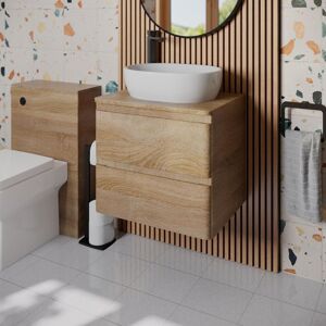 Regis Bathroom Cloakroom Vanity Unit Wall Hung Countertop Wash Basin Wood 600mm Regis Bathroom Cloakroom Vanity Unit Wall Hung Countertop Wash Basin Wood 600mm